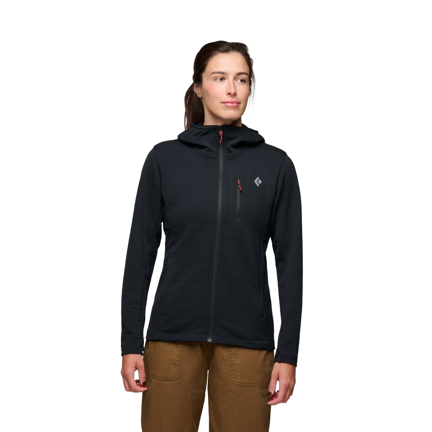 Black Diamond W DIVERGE FZ HOODY Color: 0002-Black, Size: LRG