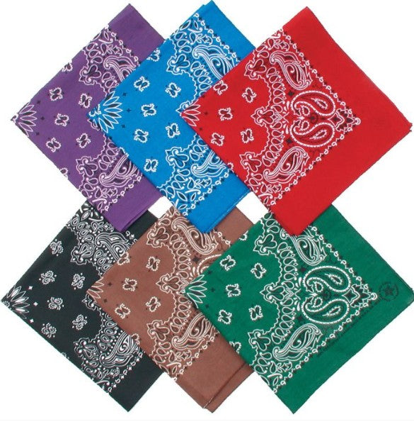 Carolina Bandana- Dark Paisley Colors