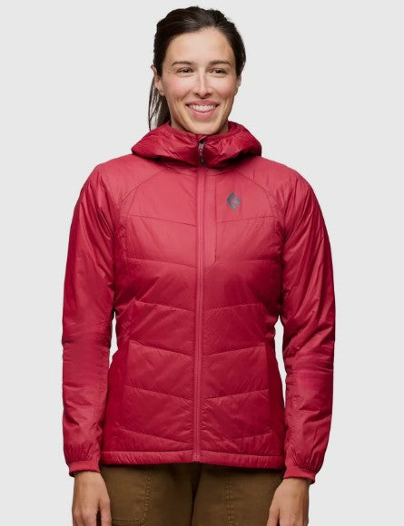 Black Diamond W SOLUTION 2.0 HOODY Color: 6030-Mineral Red, Size: MED