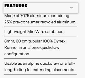 Black Diamond MINIWIRE ALPINE QD 3 PACK