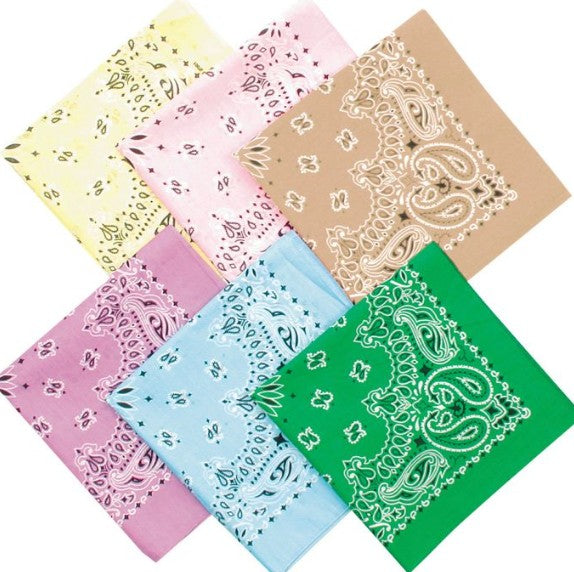 Carolina Bandana- Light Colored Paisley Print