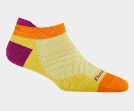 Darn Tough W's Run No Show Tab Ultra-Lightweight Running Socks 1043-N, Citrus, L