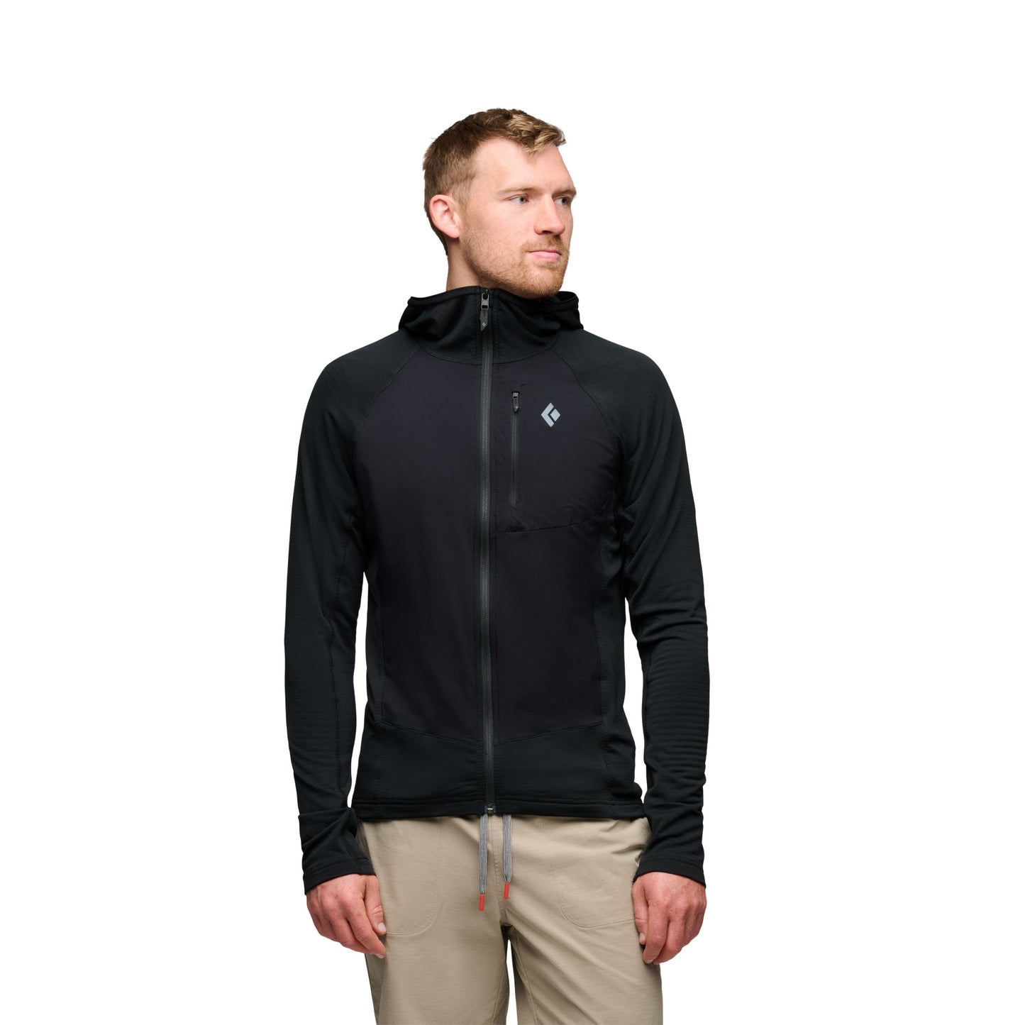 Black Diamond Men's Coefficient LT Hybrid Hoody- Black - Med