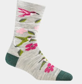 Darn Tough W's " Birds " Lightweight Lifestyle Socks 6121-N, Ash, S