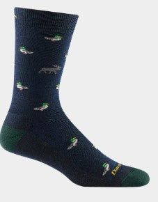 Darn Tough M's Duck Duck Moose Crew Socks, 6094-C, Eclipse, XL