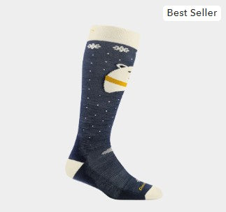 Darn Tough K's Polar Bear Over-the-calf MW Cush Snow Socks- M