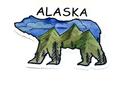 'Large Alaska Bear' Sticker