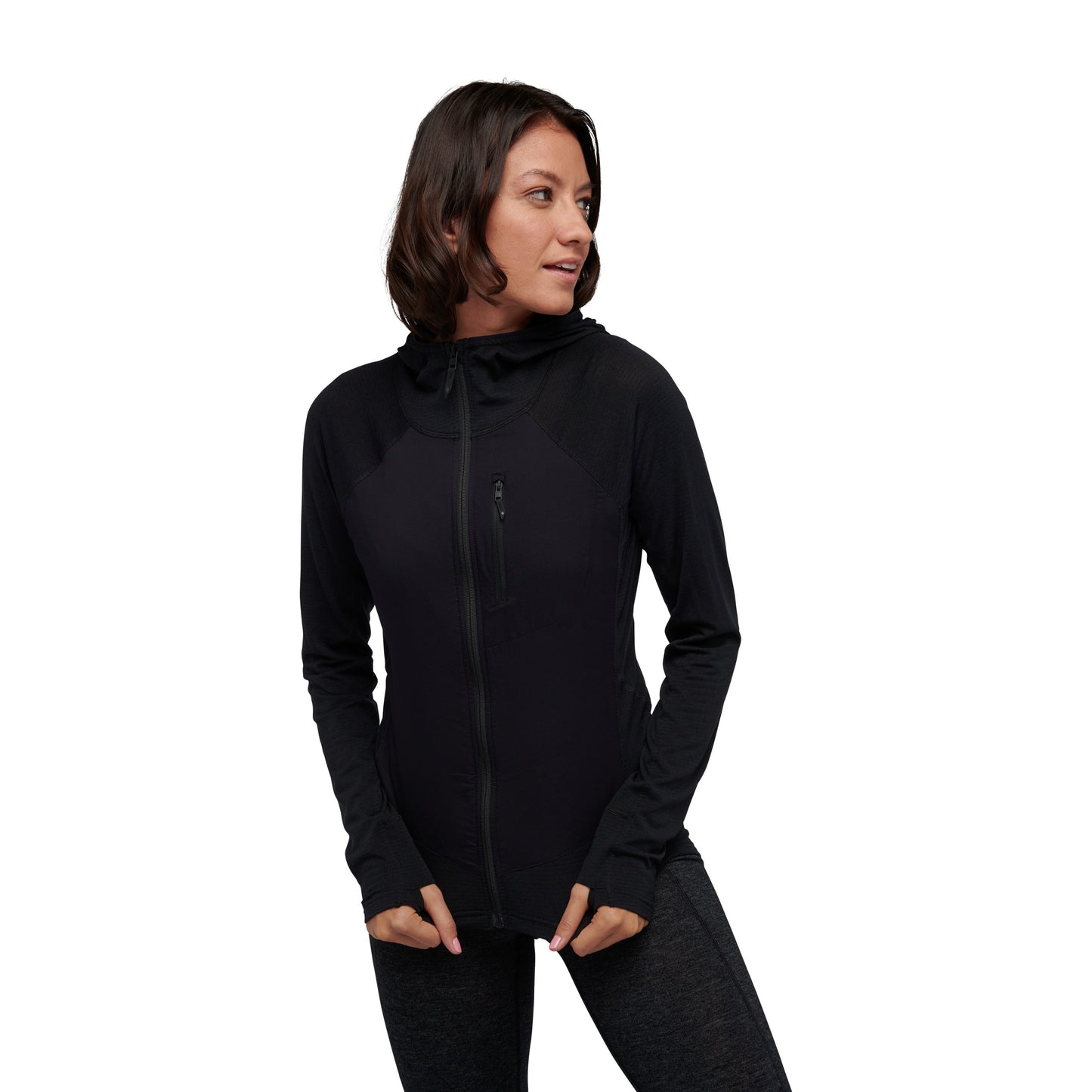 Black Diamond Women's Coefficient LT Hybrid Hoody- XL - Black