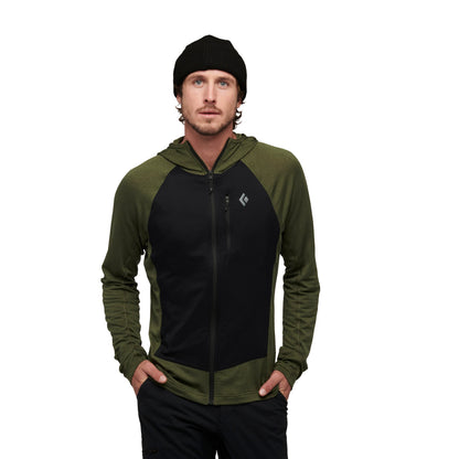 Black Diamond Men's Coefficient LT Hybrid Hoody- Tundra/Black- L