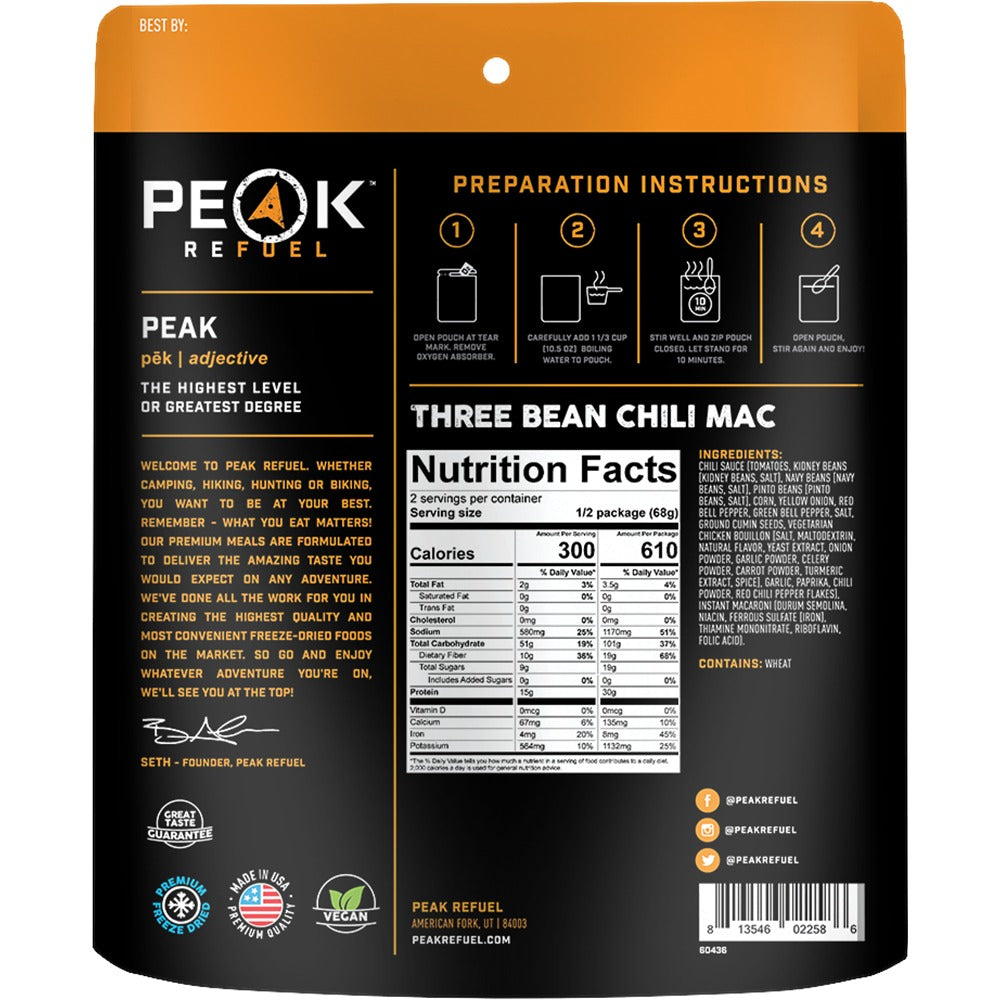 Peak Refuel Three Bean Chili Mac