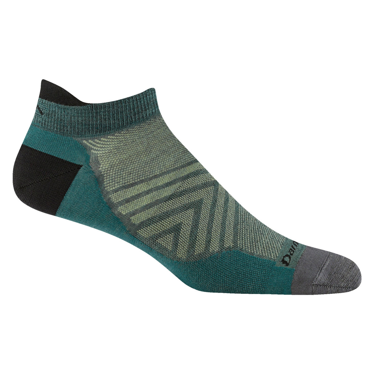 Darn Tough M's Run No Show Tab Ultra-Lightweight Running Socks 1033-N, Teal, L
