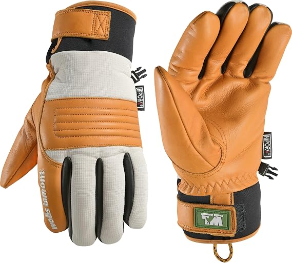 Wells Lamont Ripstop Whiskey Tan Unisex Hydrahyde Hybrid Grain Cowhide - Large