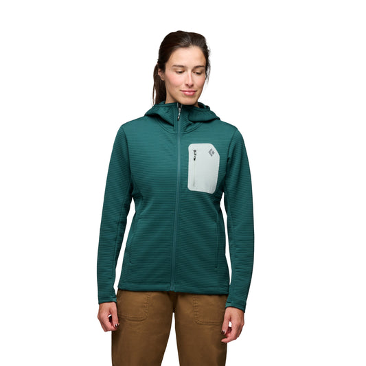 Black Diamond W DIVERGE FZ HOODY Color: 3062-Deep Woods, Size: LRG
