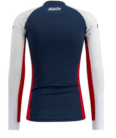 Swix RaceX Classic Long Sleeve Dark Navy/Bright White Mens