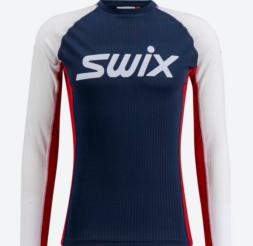 Swix RaceX Classic Long Sleeve Dark Navy/Bright White Mens