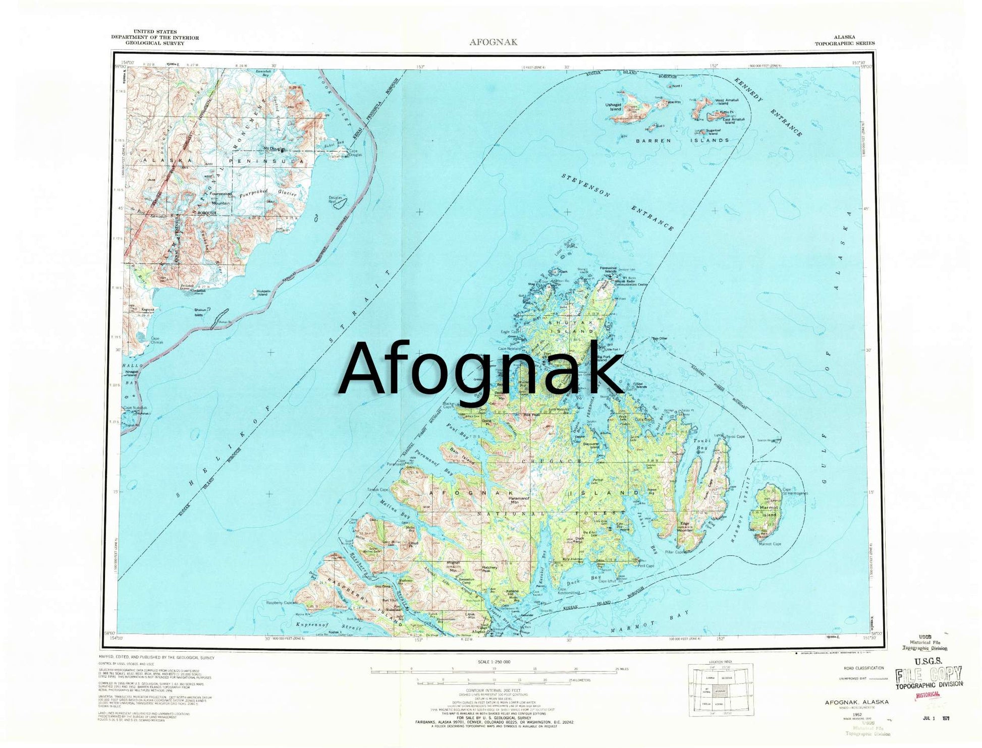 Afognak 1:63,360 USGS Maps - The Hoarding Marmot