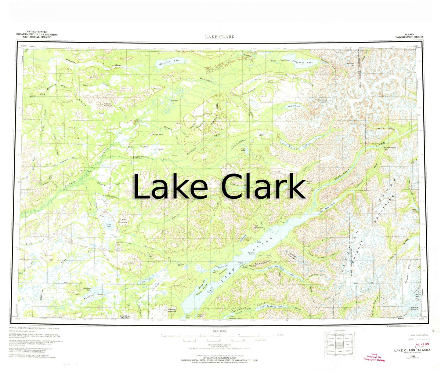 Lake Clark 1:63,360 USGS Maps - The Hoarding Marmot