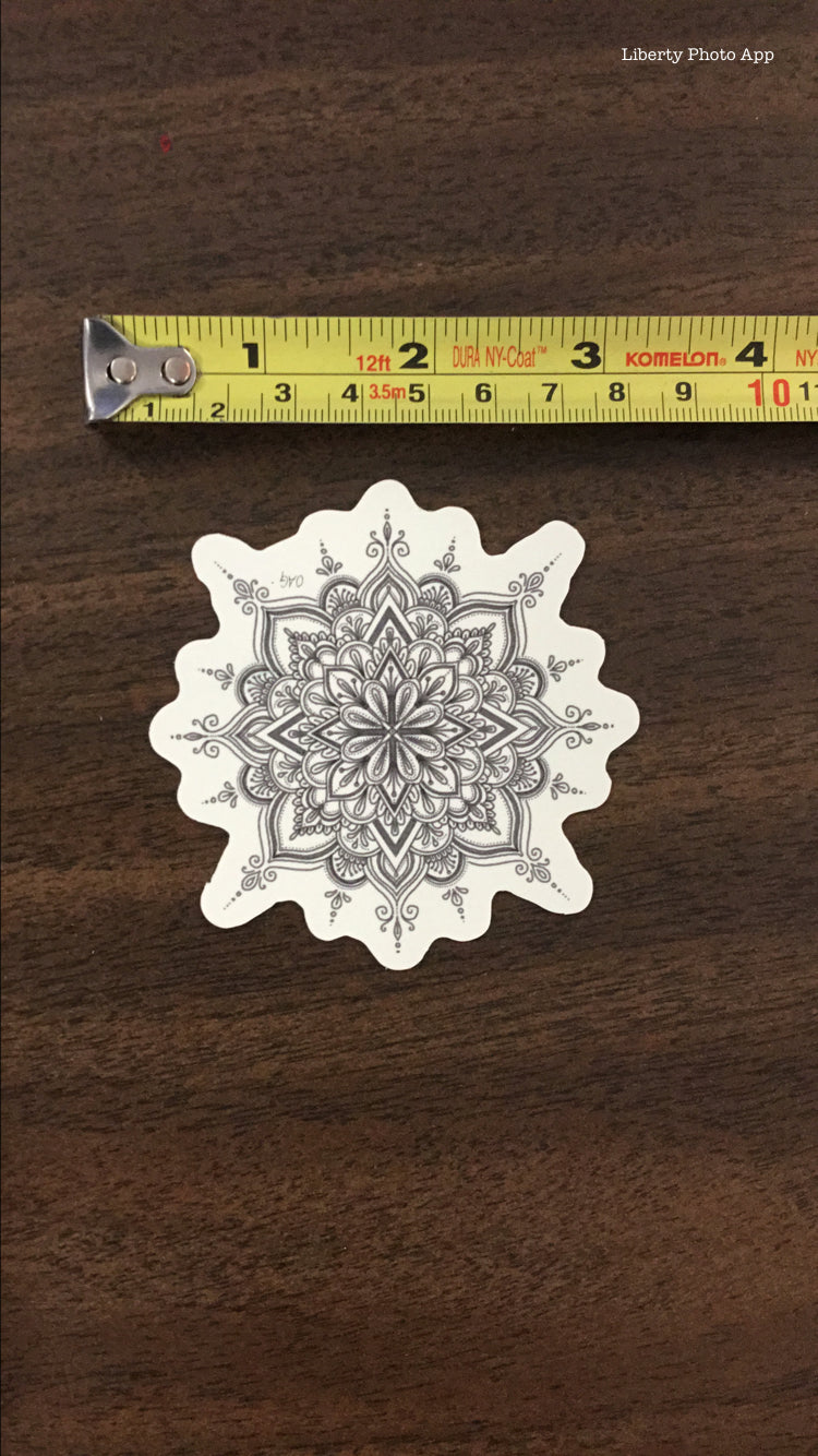 'Geometric Patterned Snowflake' Sticker - The Hoarding Marmot